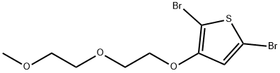 2,5-二溴-3-(2-(2-甲氧基乙氧基)乙氧基)噻吩 结构式