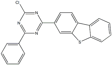 2-chloro-4-(dibenzo[b,d]thiophen-3-yl)-6-phenyl-1,3,5-triazine Structure