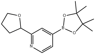 2-(tetrahydrofuran-2-yl)-4-(4,4,5,5-tetramethyl-1,3,2-dioxaborolan-2-yl)pyridine Structure