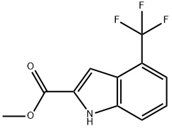 Methyl 4-(trifluoromethyl)-1H-indole-2-carboxylate Struktur