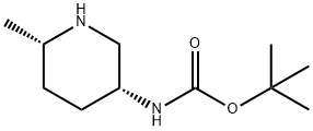 N-[(3R,6S)-6-甲基哌啶-3-基]氨基甲酸叔丁酯, 1227917-63-6, 结构式