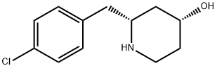 4-Piperidinol, 2-[(4-chlorophenyl)methyl]-, (2R,4R)- Structure