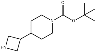 TERT-BUTYL 4-(AZETIDIN-3-YL)PIPERIDINE-1-CARBOXYLATE, 1314703-47-3, 结构式