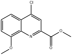 4-氯-8-甲氧基喹啉-2-羧酸甲酯, 132634-27-6, 结构式