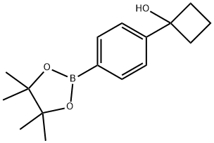 1-[4-(4,4,5,5-四甲基-1,3,2-二氧杂硼烷-2-基)苯基]环丁醇 结构式