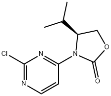 (S)-3-(2-chloropyrimidin-4-yl)-4-isopropyloxazolidin-2-one 结构式