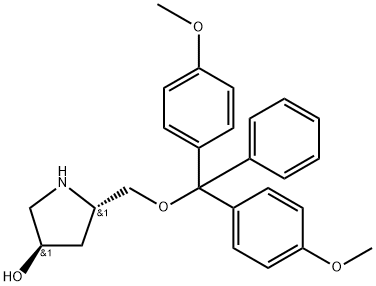 (3R,5S)-5-{[双(4-甲氧基苯基)(苯基)甲氧基]甲基}吡咯烷-3-醇, 151953-64-9, 结构式