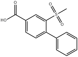 2-(Methylsulfonyl)-[1,1'-biphenyl]-4-carboxylic acid Structure