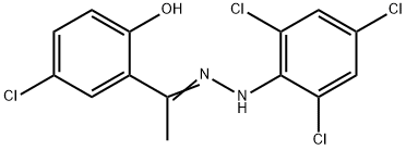 1-(5-Chloro-2-hydroxyphenyl)-ethanone 2-(2,4,6-trichlorophenyl)hydrazone Struktur