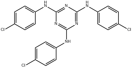 N2,N4,N6-tris(4-chlorophenyl)-1,3,5-triazine-2,4,6-triamine Structure