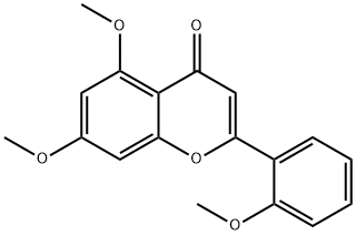 5,7-DIMETHOXY-2-(2-METHOXYPHENYL)- 4H-1-BENZOPYRAN-4-ONE 结构式