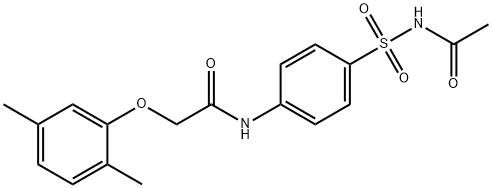 N-[4-(acetylsulfamoyl)phenyl]-2-(2,5-dimethylphenoxy)acetamide Structure