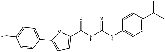 5-(4-chlorophenyl)-N-{[4-(propan-2-yl)phenyl]carbamothioyl}furan-2-carboxamide Structure