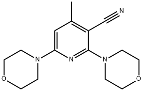 4-methyl-2,6-dimorpholin-4-ylpyridine-3-carbonitrile Structure