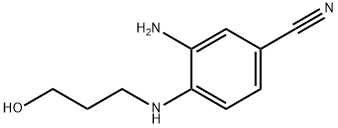 3-amino-4-((3-hydroxypropyl)amino)benzonitrile Structure