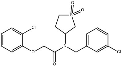 N-(3-chlorobenzyl)-2-(2-chlorophenoxy)-N-(1,1-dioxidotetrahydro-3-thienyl)acetamide Structure