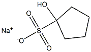 1-hydroxycyclopentane-1-sulfonic acid, sodium salt Struktur