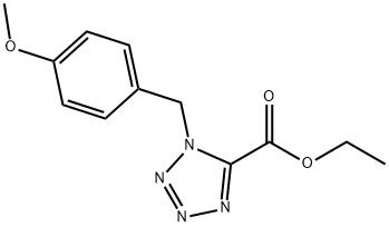 Ethyl 1-(4-methoxybenzyl)-1H-tetrazole-5-carboxylate Struktur