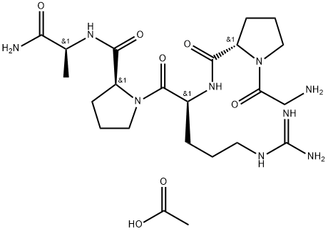 甘氨酰-L-脯氨酰-L-精氨酰-L-脯氨酰-L-丙氨酰胺二乙酸盐, 725232-44-0, 结构式