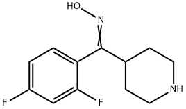 2,4-Difluorophenyl-(4-piperidinyl)methanoneoxime Struktur