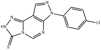 7-(4-Chloro-phenyl)-7H-pyrazolo[4,3-e][1,2,4]triazolo[4,3-c]pyrimidine-3-thiol Structure