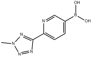 [6-(2-甲基-2H-四唑-5-基)吡啶-3-基]硼酸 结构式