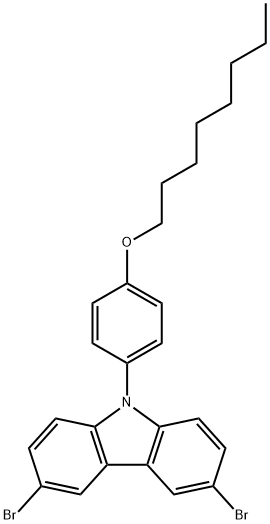 3,6-二溴-9-(4-N-辛氧基苯基)-9H-咔唑, 917773-26-3, 结构式