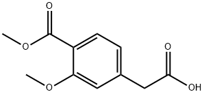 2-(3-methoxy-4-(methoxycarbonyl)phenyl)aceticacid 结构式