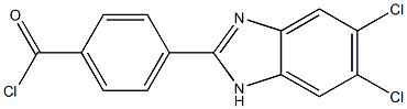 4-(5,6-dichloro-1H-benzo[d]imidazol-2-yl)benzoyl chloride 结构式