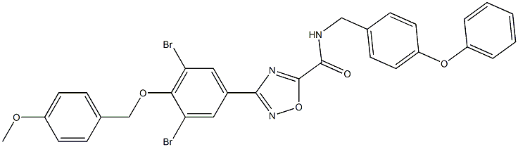 3-[3,5-Dibromo-4-(4-methoxy-benzyloxy)-phenyl]-[1,2,4]oxadiazole-5-carboxylic acid 4-phenoxy-benzylamide