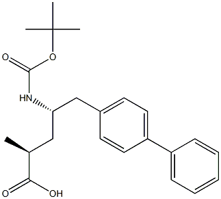 (2S,4S)-5-(Biphenyl-4-yl)-4-[(tert-butoxycarbonyl)amino]-2-methylpentanoic acid Structure