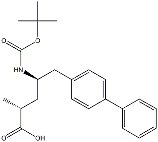 (2R,4R)-5-(联苯基-4-基)-4-[(叔丁氧羰基)氨基]-2-甲基戊酸, 1012341-56-8, 结构式