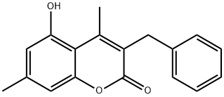 3-benzyl-5-hydroxy-4,7-dimethyl-2H-chromen-2-one 结构式