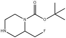 2-Fluoromethyl-piperazine-1-carboxylic acid tert-butyl ester, 1017789-35-3, 结构式