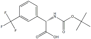 (S)-2-((叔丁氧基羰基)氨基)-2-(3-(三氟甲基)苯基)乙酸, 1035490-76-6, 结构式