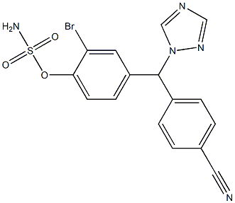 1-[(4-cyanophenyl)-(3-bromo-4-sulfamoyloxyphenyl)methyl]-1H-[1,2,4]triazole Structure