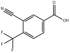 3-Cyano-4-(trifluoromethyl)benzoic acid Structure