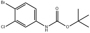 (4-溴-3-氯苯基)氨基甲酸叔丁酯 结构式