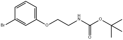 N-BOC-2-(3-溴苯氧基)乙胺, 1098107-26-6, 结构式
