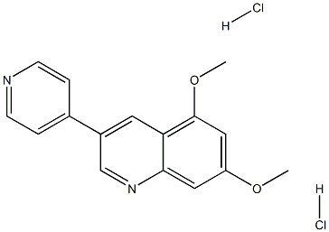 5,7-Dimethoxy-3-(4-pyridinyl)quinoline dihydrochloride, 1123491-15-5, 结构式