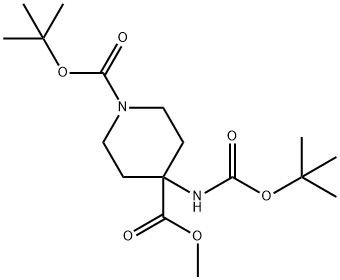 1,4-PIPERIDINEDICARBOXYLIC ACID, 4-[[(1,1-DIMETHYLETHOXY)CARBONYL]AMINO]-, 1-(1,1-DIMETHYLETHYL) 4-METHYL ESTER