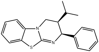 (2S,3R)-3,4-ジヒドロ-3-イソプロピル-2-フェニル-2H-ピリミド[2,1-b]ベンゾチアゾール 化学構造式