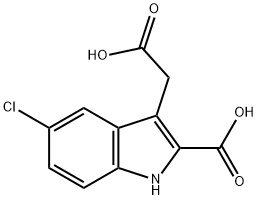 3-(Carboxymethyl)-5-chloro-1H-indole-2-carboxylic acid Structure