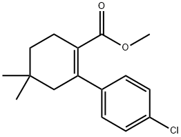 Methyl 2-(4-chlorophenyl)-4,4-dimethylcyclohex-1-ene-1-carboxylate Structure
