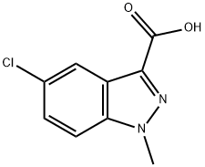 5-Chloro-1-methyl-1H-indazole-3-carboxylic acid 结构式
