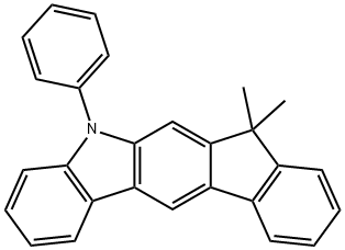 7,7-二甲基-5-苯基-茚[2,1-B]并咔唑 结构式
