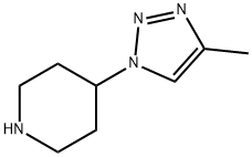 4-(4-甲基-1H-1,2,3-三唑-1-基)哌啶, 1260670-77-6, 结构式