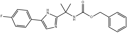 BENZYL (2-(4-(4-FLUOROPHENYL)-1H-IMIDAZOL-2-YL)PROPAN-2-YL)CARBAMATE Structure