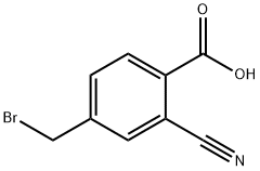 4-(bromomethyl)-2-cyanobenzoic acid Structure