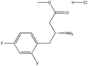 (R)-3-氨基-4-(2,4-二氟苯基)丁酸甲酯盐酸盐 结构式
